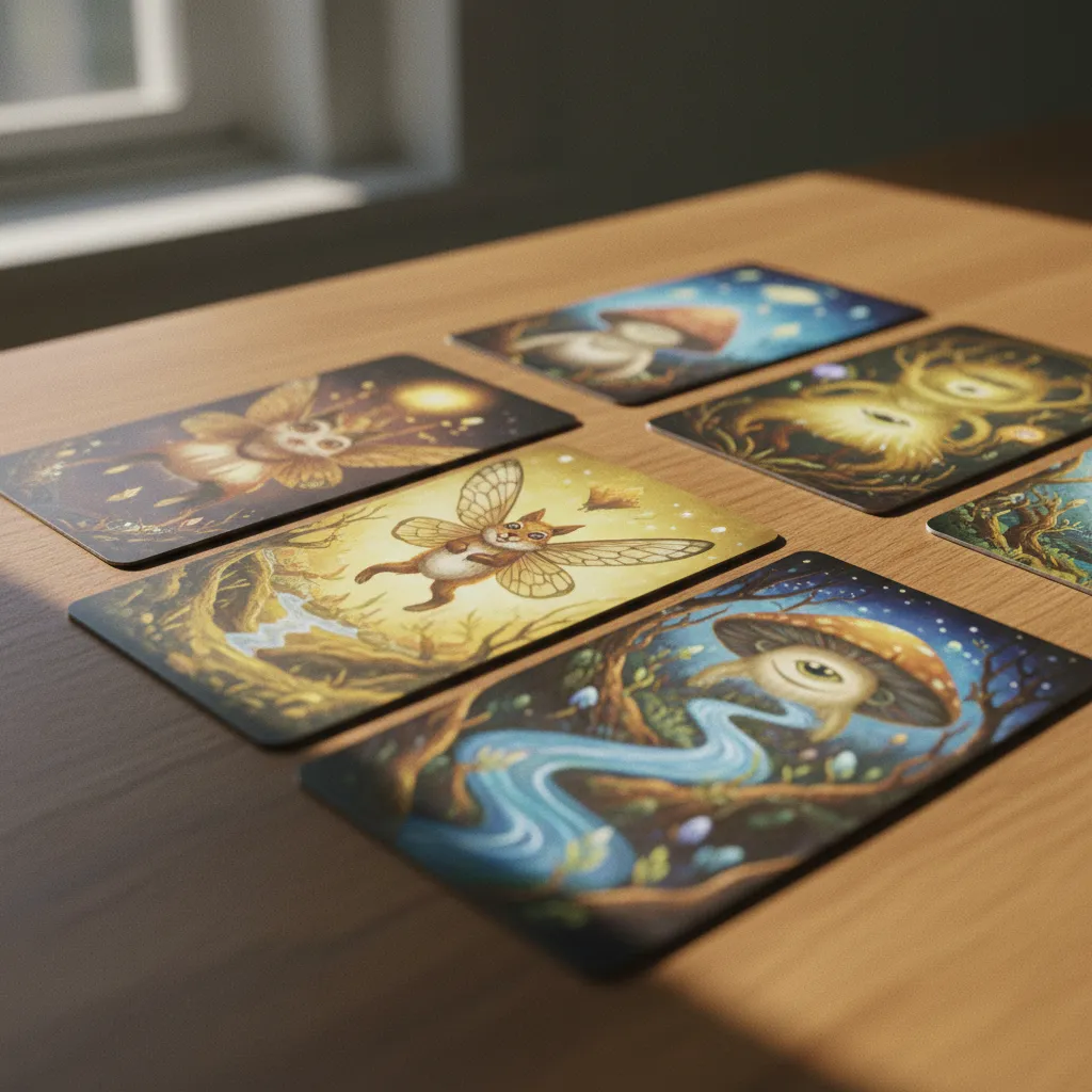 Detalle de las cartas ilustradas de Dixit con su característico estilo onírico y evocador