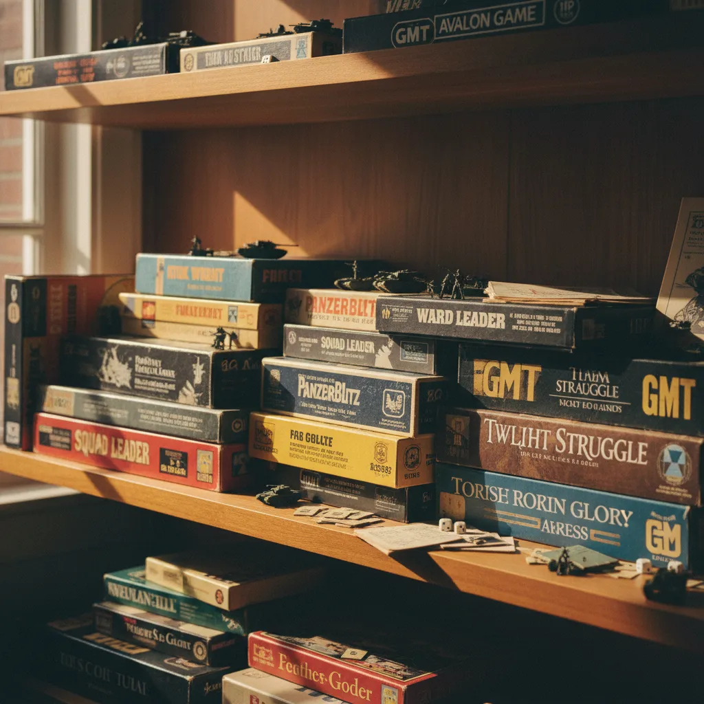 Colección de wargames clásicos y modernos que ilustra la evolución del género a lo largo de las décadas
