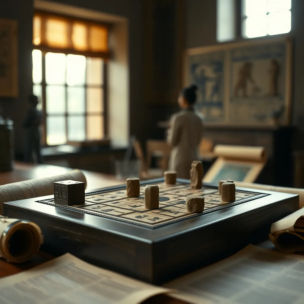 Réplica del Senet egipcio, uno de los juegos de mesa más antiguos del mundo
