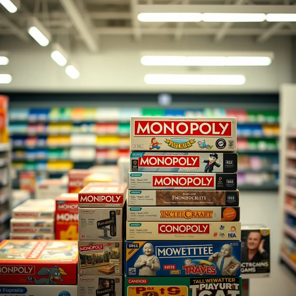 Diferentes ediciones del Monopoly expuestas en una tienda especializada de juegos