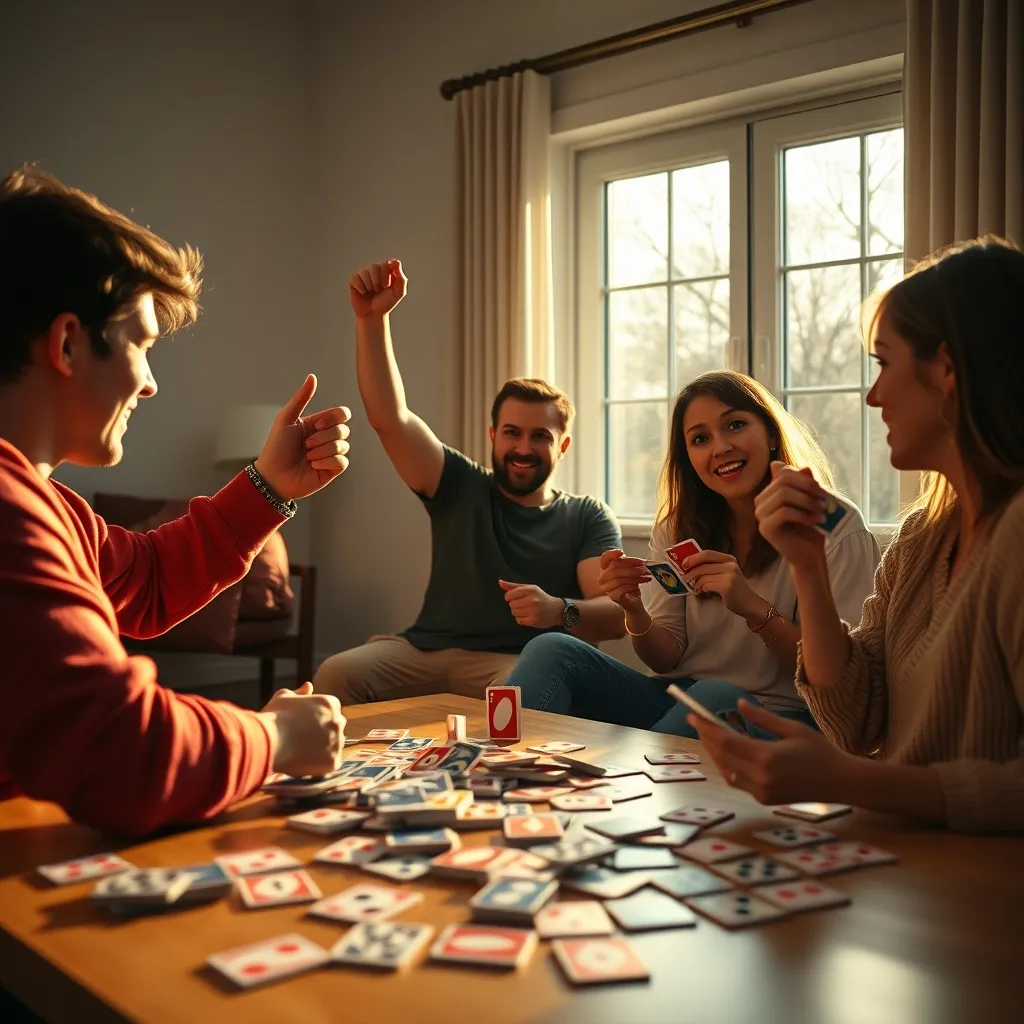 Momento decisivo de una partida cuando un jugador coloca su última carta