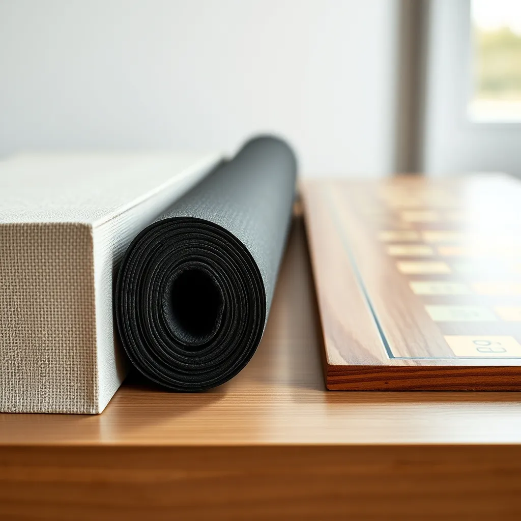 Comparativa de materiales para tableros: cartón, neopreno, vinilo y madera