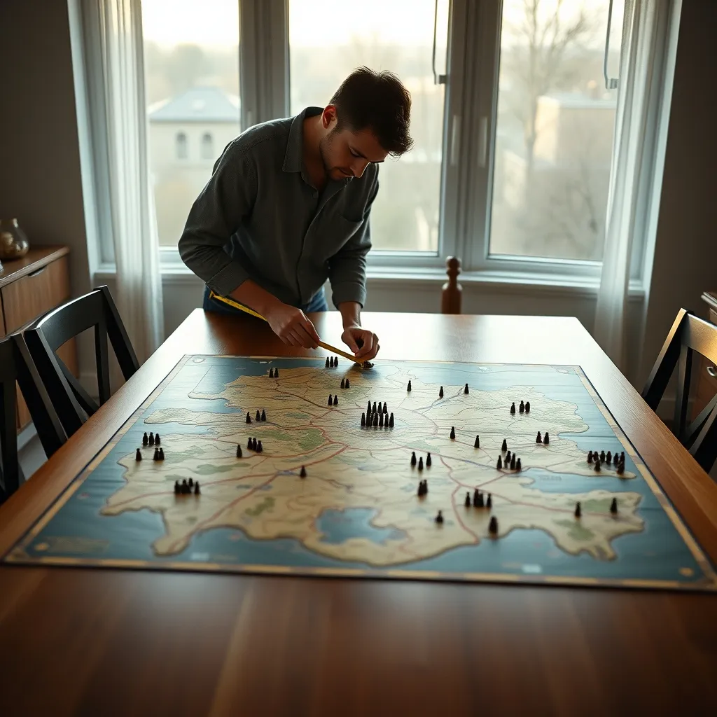 Midiendo el espacio necesario para desplegar un tablero de juego de estrategia