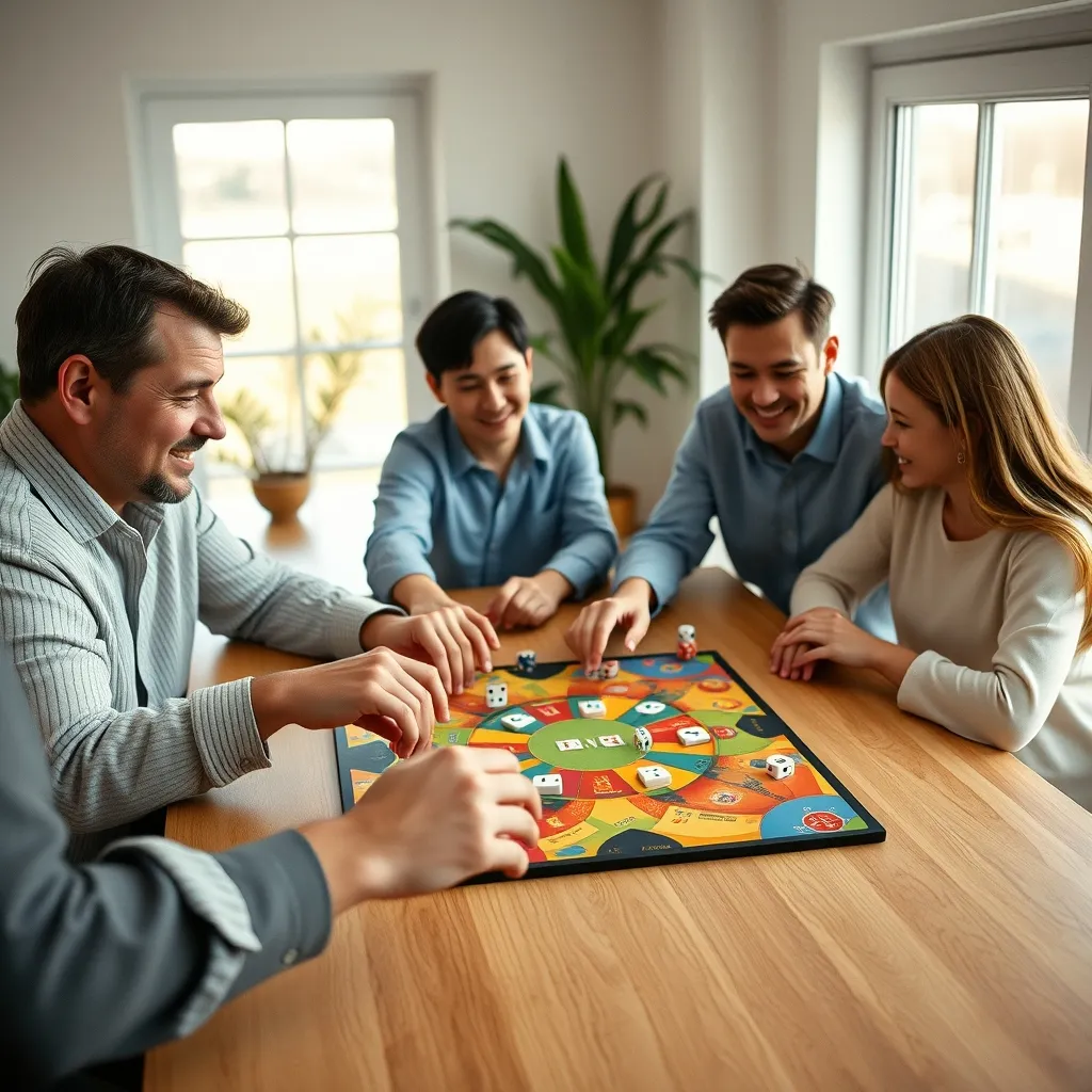 Familia disfrutando de una partida de Tío Rico McPato en una tarde de fin de semana