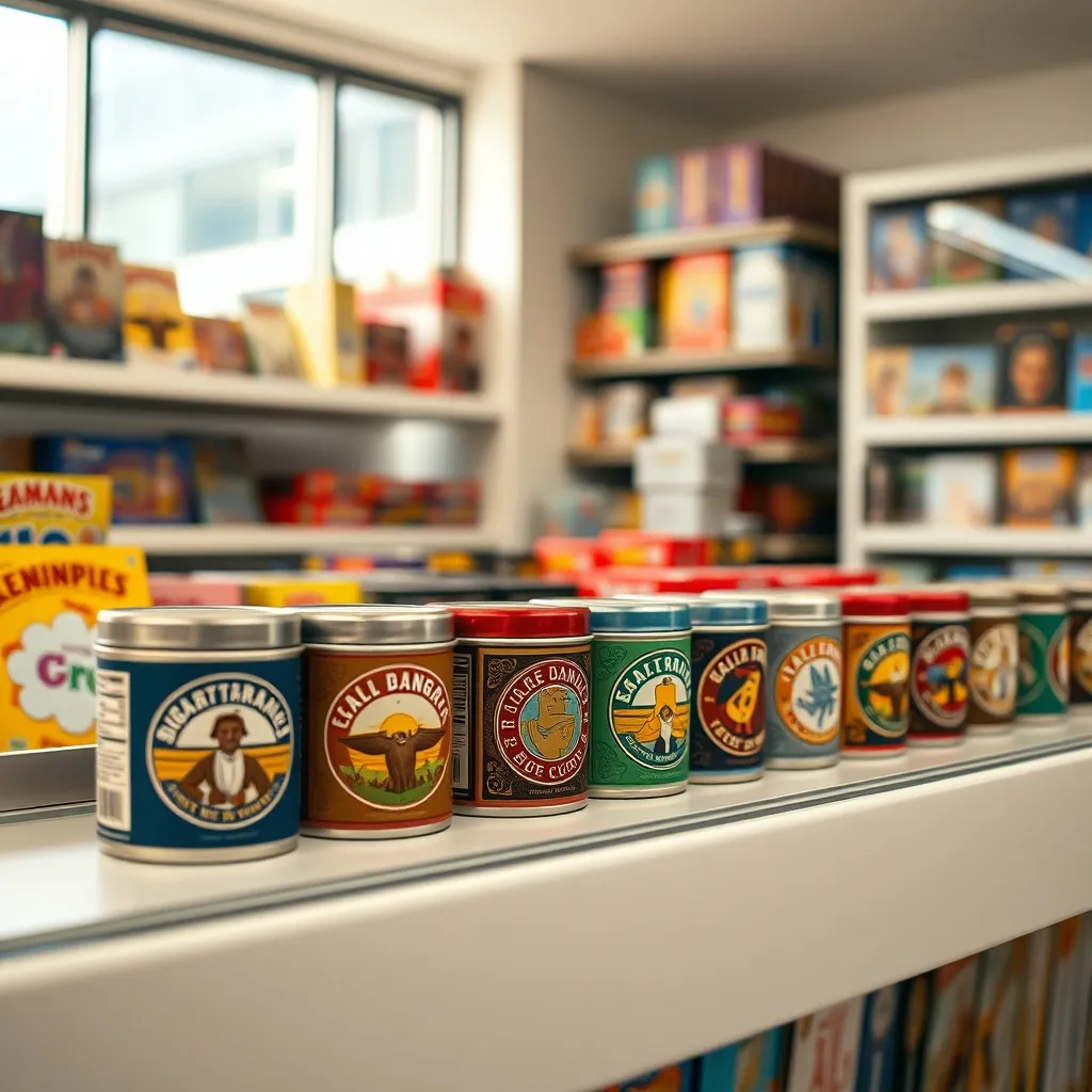 Diferentes versiones temáticas de Dobble expuestas en una tienda de juegos