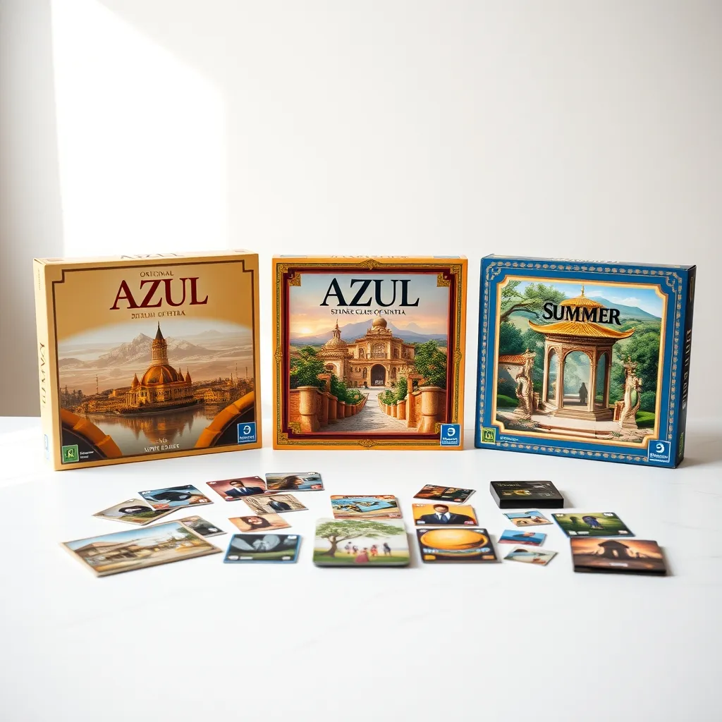 Las tres versiones principales de la saga Azul con sus componentes y diseños distintivos
