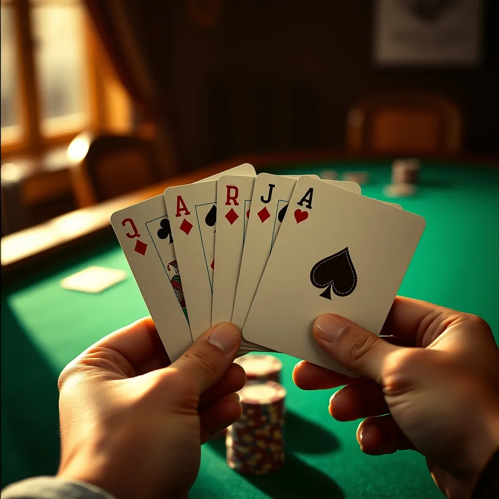 Una escalera real de picas: la jugada soñada en cualquier partida de póker con cartas de casino
