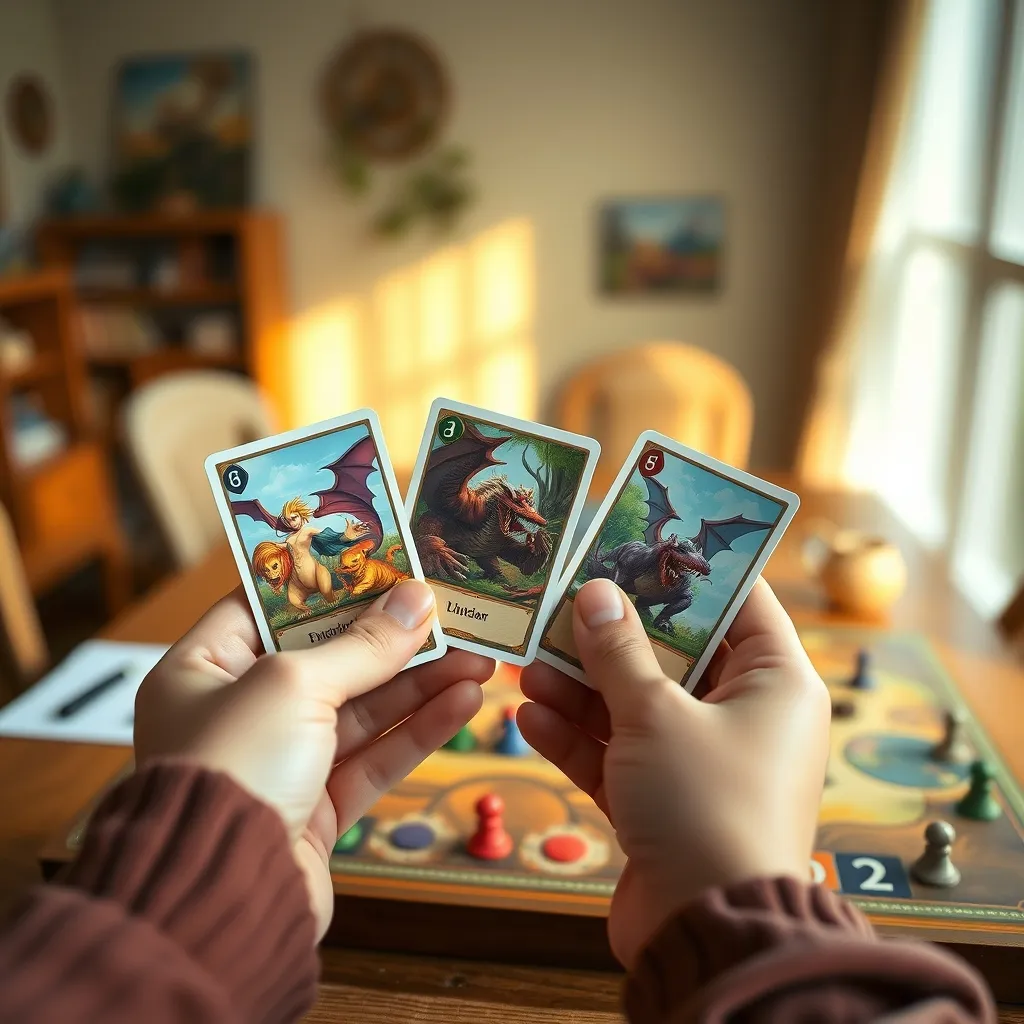 Dos jugadores enfrentados en una partida estratégica de cartas de fantasía