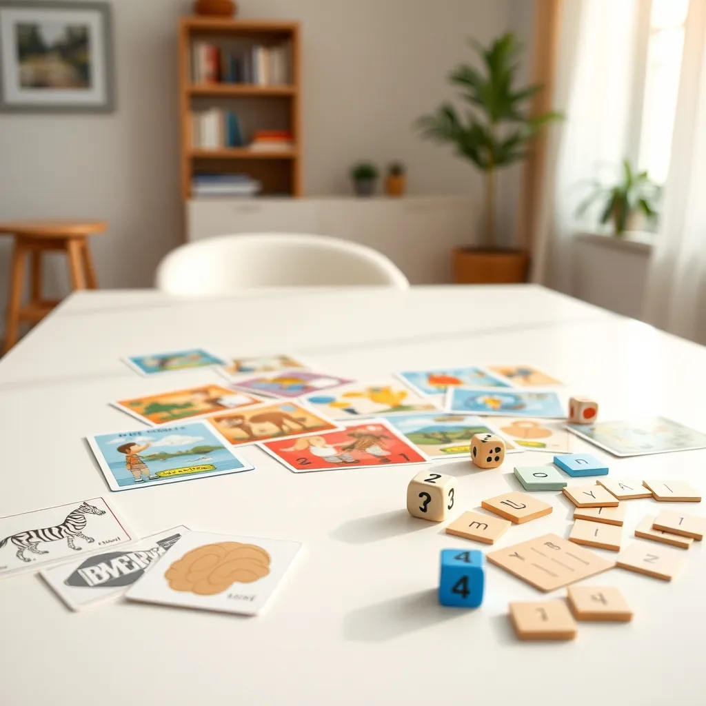 Componentes de juegos educativos de mesa modernos en detalle