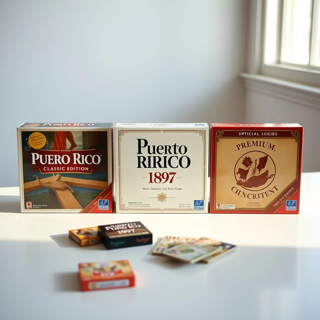 Comparativa visual de las tres ediciones principales de Puerto Rico