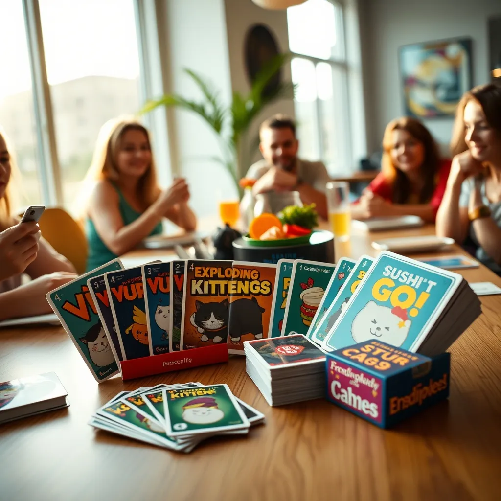 Juegos de cartas modernos y party games listos para una noche entre amigos