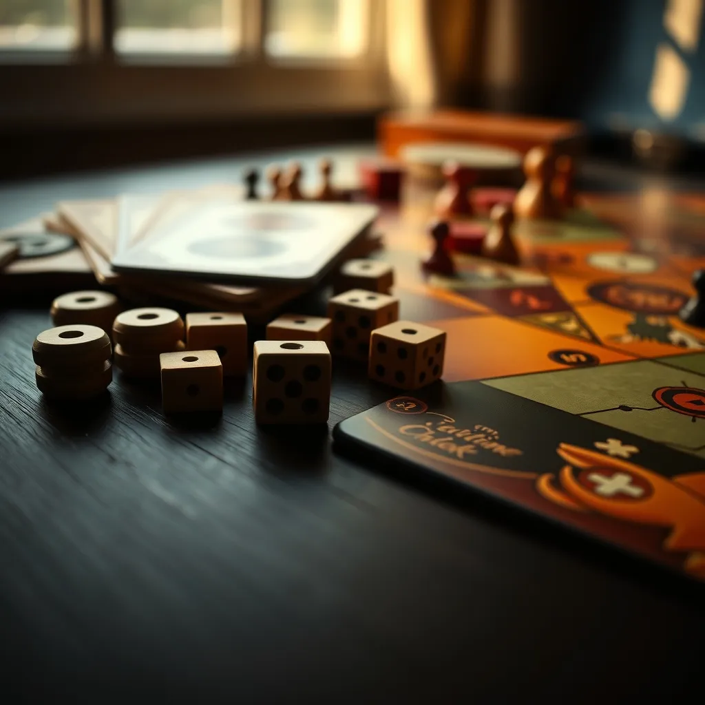 Componentes de juegos de mesa Devir: fichas, cartas y dados en detalle