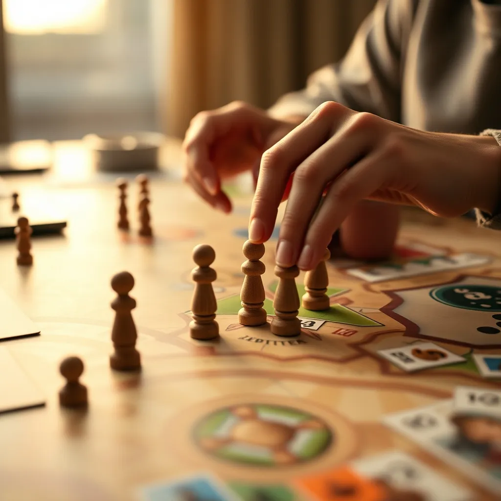 Partida de eurogame con mecánica de colocación de trabajadores, típica de los títulos de 2021