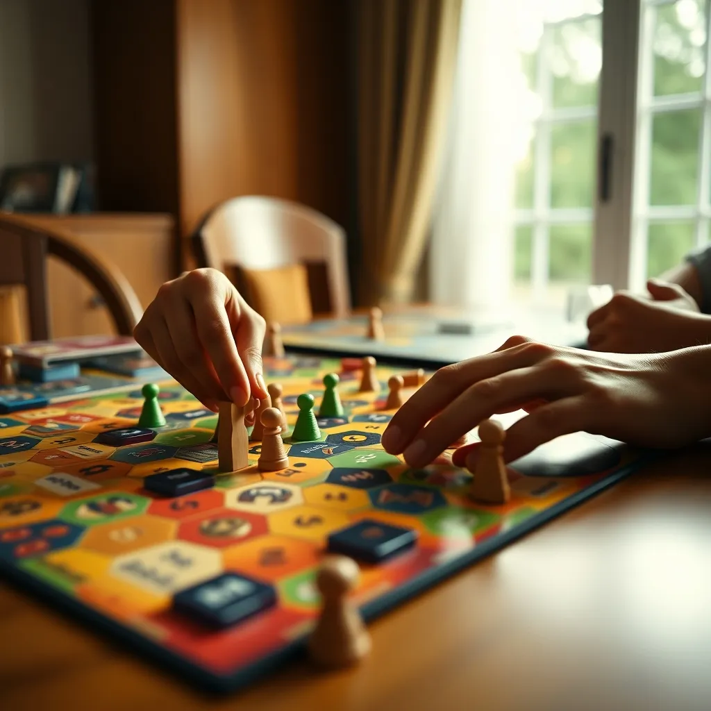 Mecánica de colocación de trabajadores en un eurogame moderno de 2024