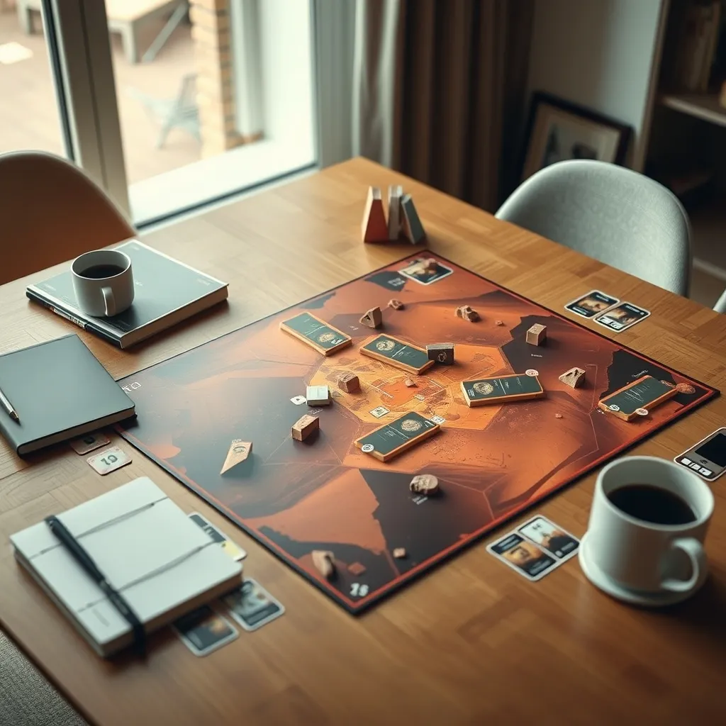 Terraforming Mars en version originale anglaise en cours de partie