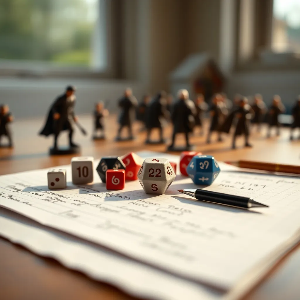 Dados poliédricos y ficha de personaje, los elementos esenciales de cualquier juego de rol de mesa