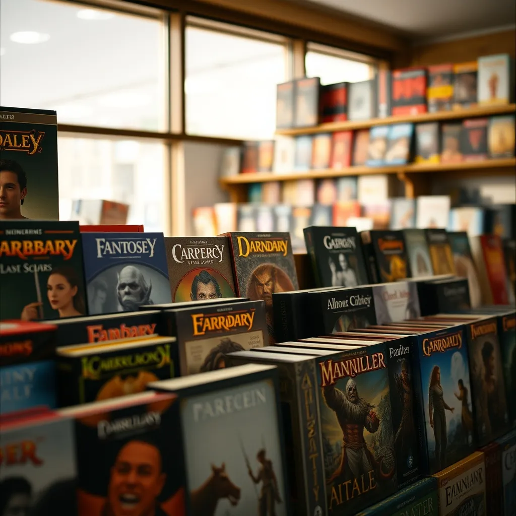 Selección de cajas de inicio y manuales de juegos de rol disponibles en tiendas especializadas
