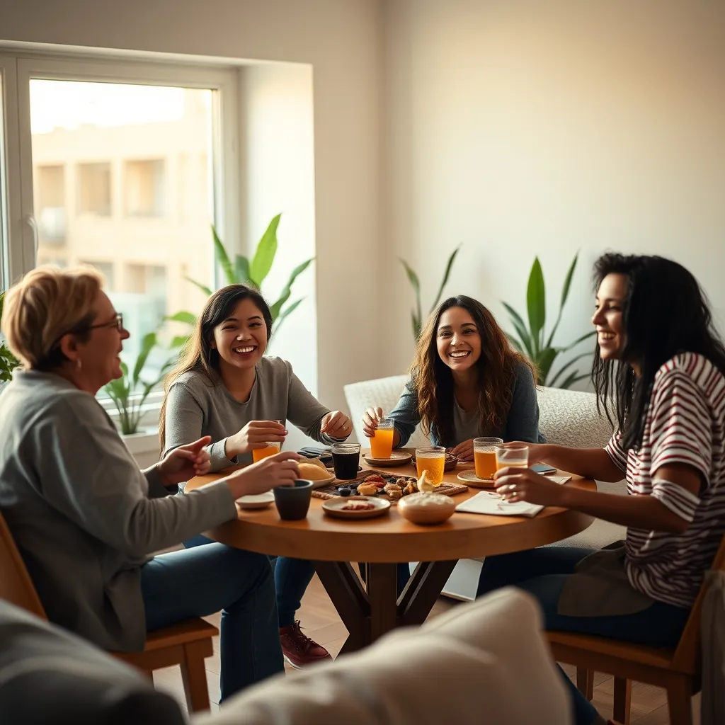 Grupo de amigos disfrutando de una partida de juegos de mesa en una velada inolvidable