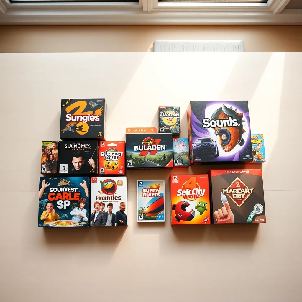 Selección de juegos de mesa ideales para dos jugadores vista desde arriba