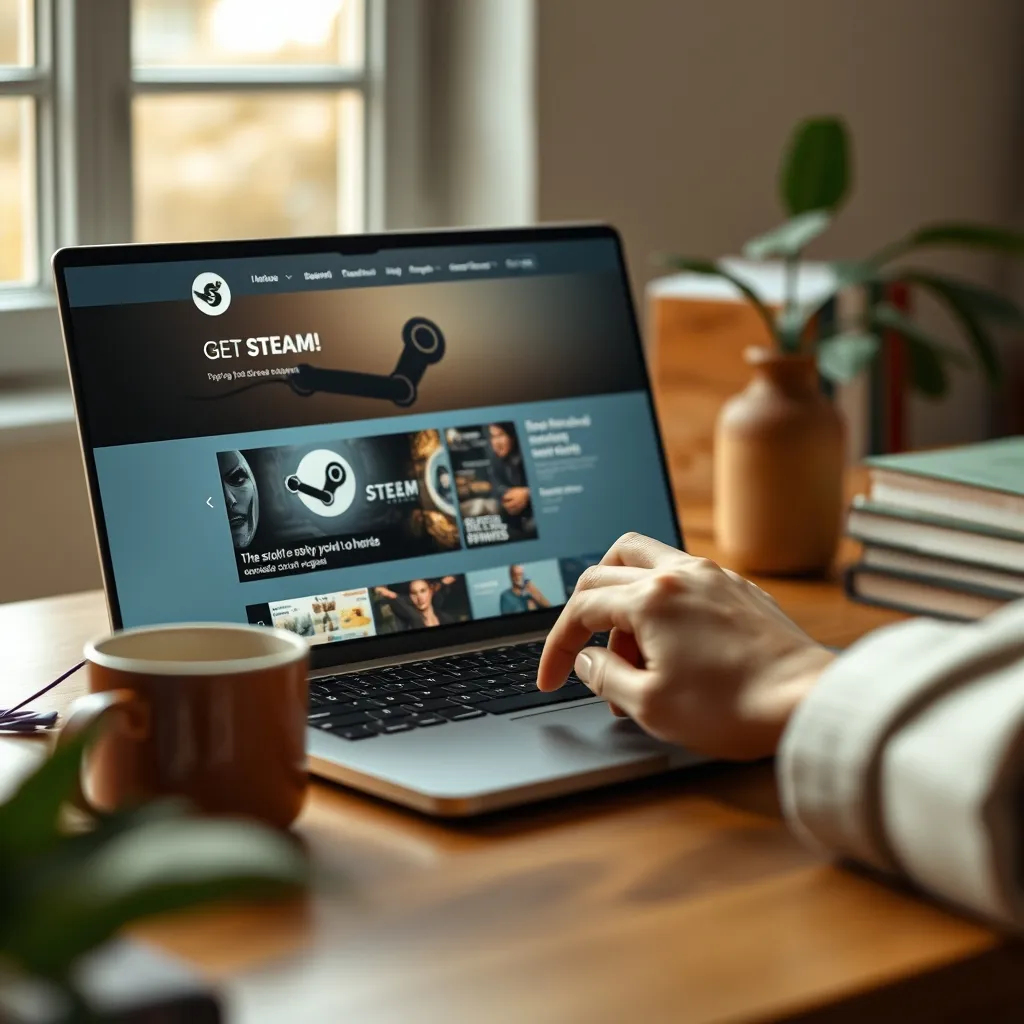 Página de Steam con descuento en un portátil, mostrando opciones de compra del juego