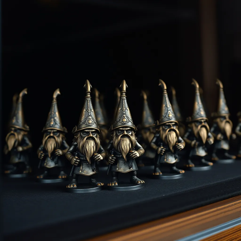 Miniaturas clásicas de metal de los años 90 con los icónicos sombreros asirios de los Chaos Dwarfs