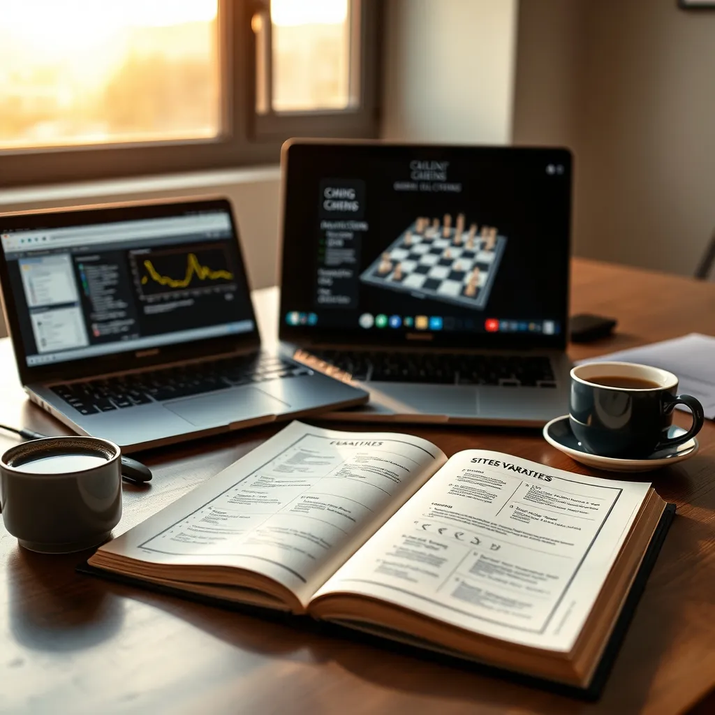 Libro de aperturas junto a un motor de análisis, herramientas esenciales para el estudio