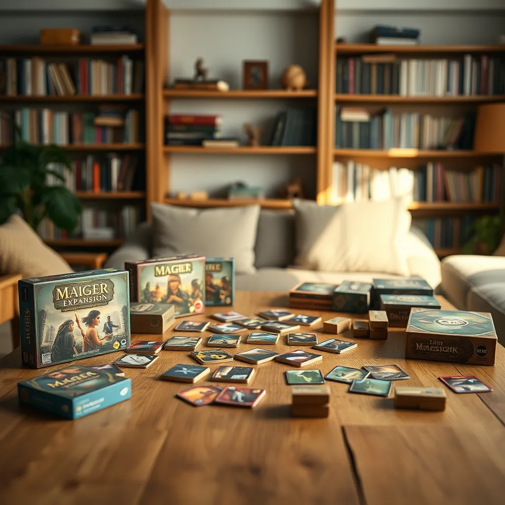 Varias expansiones de Catan desplegadas sobre la mesa, listas para comparar componentes y decidir cuál merece un hueco en la estantería