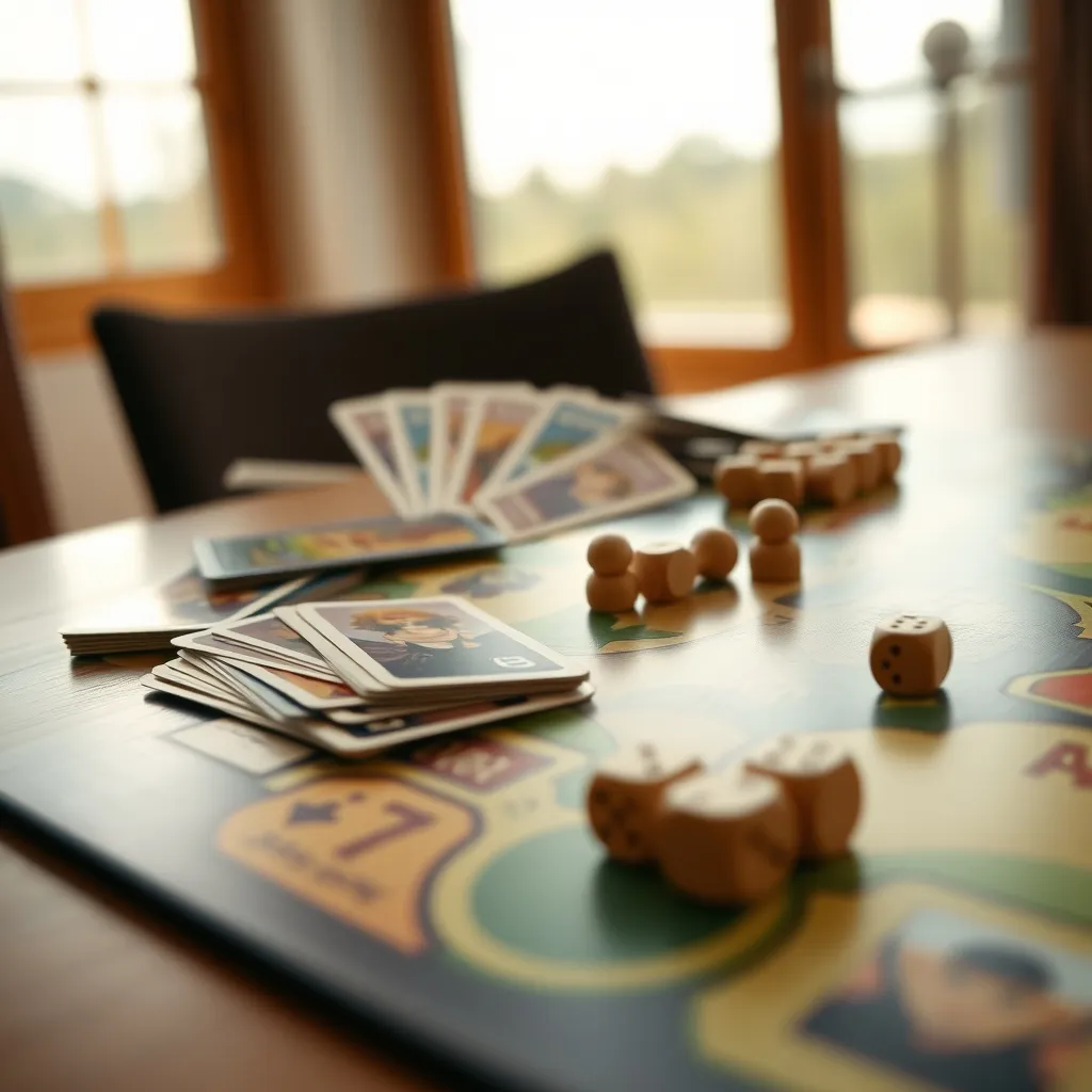 Componentes de un juego de mesa de estrategia para dos jugadores listos para la partida