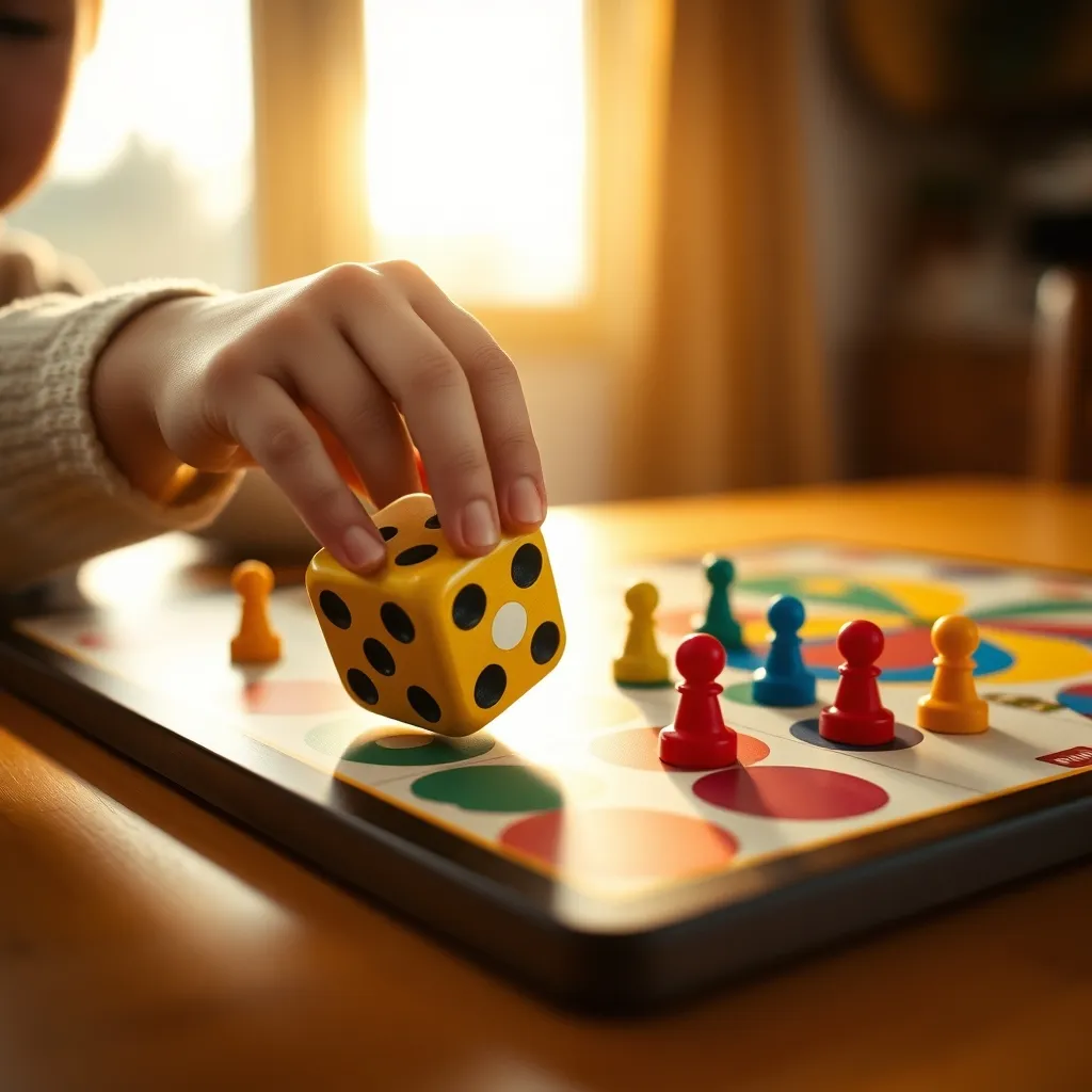 El dado de madera grande es el componente estrella en los juegos infantiles de HABA